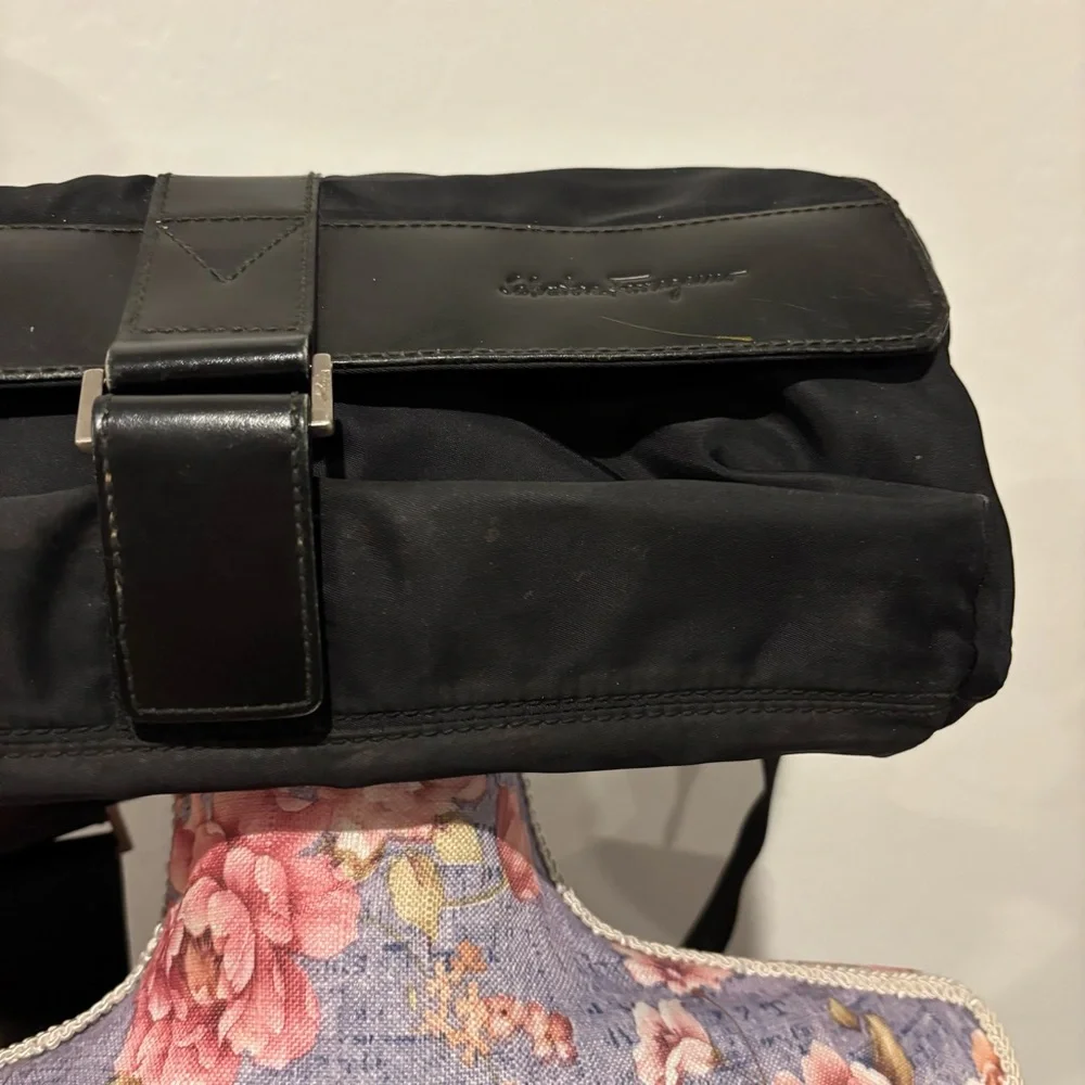 Salvatore Ferragamo nylon fold over messenger bag